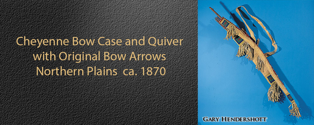 Cheyenne Bow Case and Quiver with Original Bow Arrows