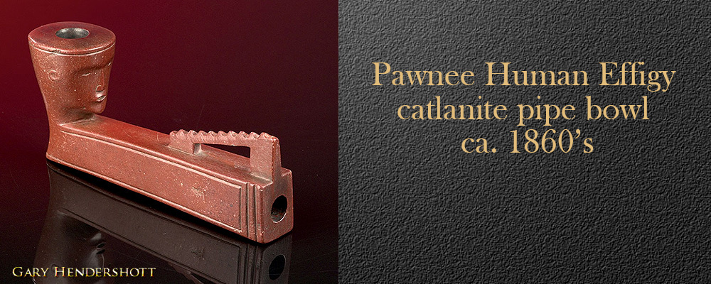 Pawnee Human Effigy catlanite pipe bowl