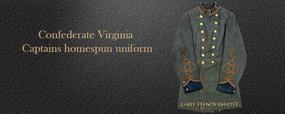Confederate Virginia Captains homespun uniform