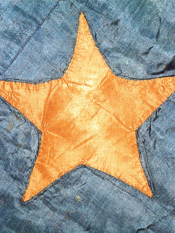 Historic American swords and battle flags