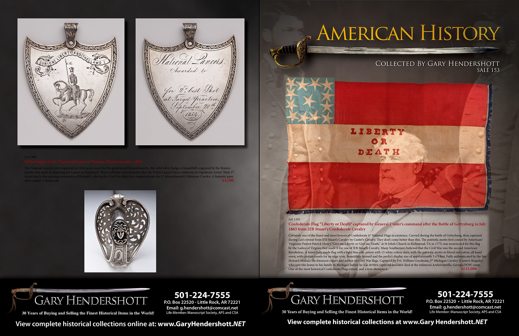 Collection of historic American artifacts